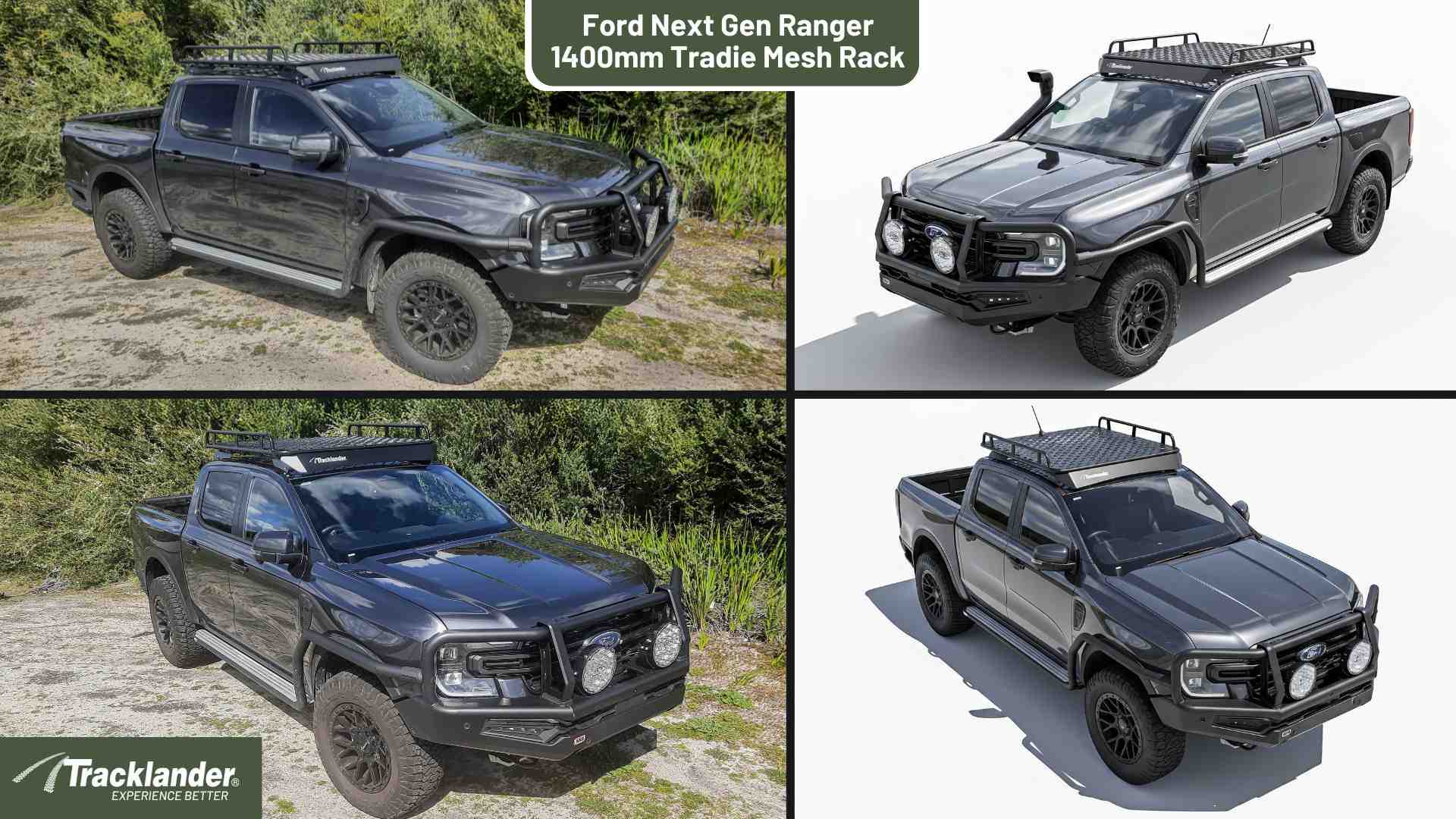 Ford Next Gen Ranger Tracklander Mesh Roof Rack Best Roofrack On the Market 5 1