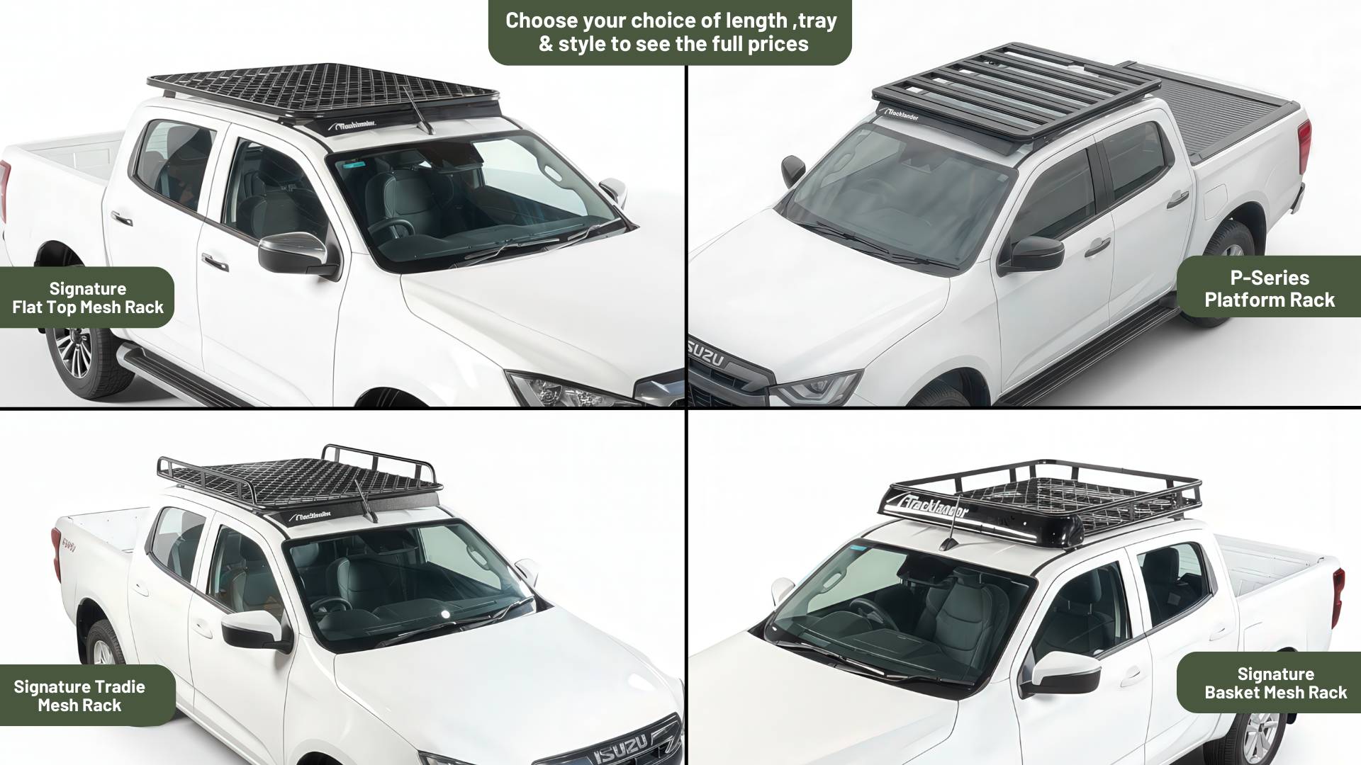 Isuzu DMAX GEN 3 Tracklander Platform P Series Roof Rack