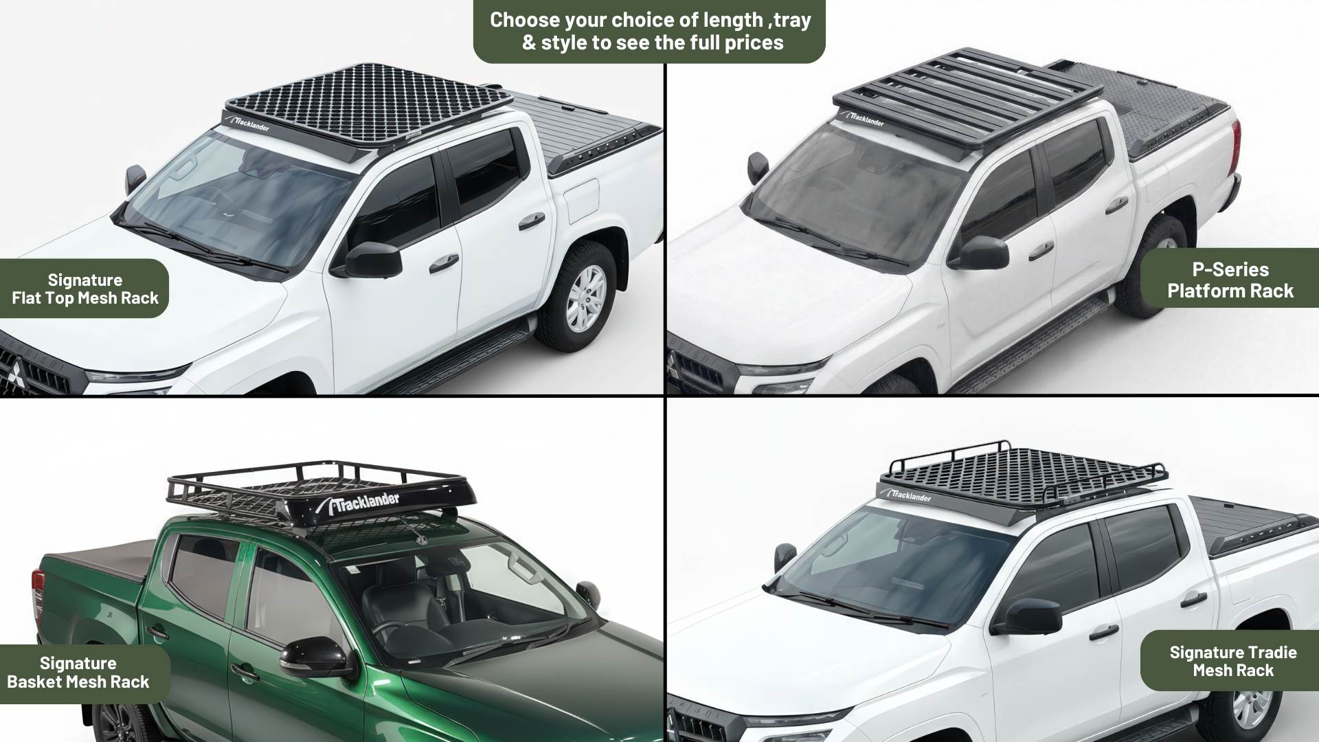 Mitsubishi Triton MV 2025 Tracklander Platform P Series Roof Rack