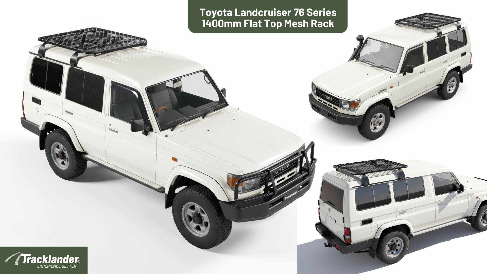 Toyota 76 Series Landcruiser Tracklander Mesh Roof Rack The Best Roof Rack On The Market 10