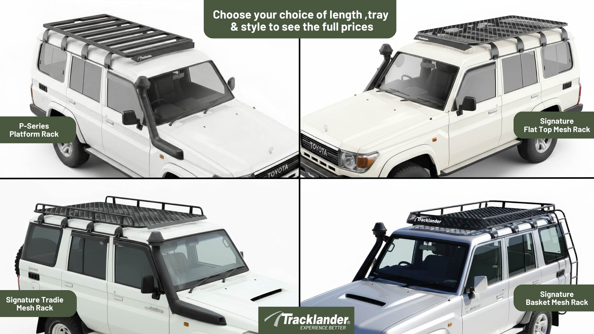 Toyota 76 Series Landcruiser Tracklander P Series Roof Rack