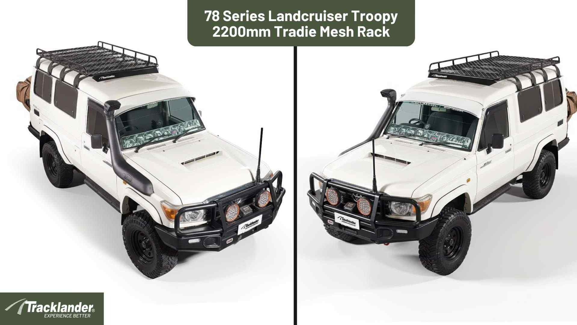Toyota 78 Series Landcruiser Troopy Tracklander Mesh RoofRack The Best Roof Rack On The Market 28