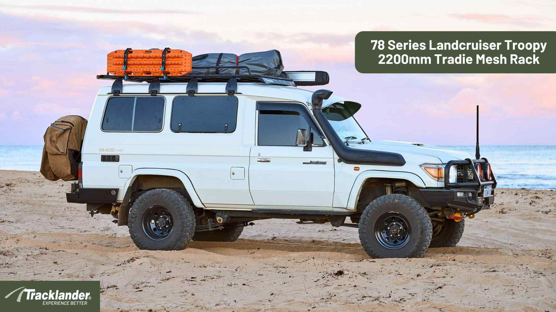 Toyota 78 Series Landcruiser Troopy Tracklander Mesh RoofRack The Best Roof Rack On The Market 30