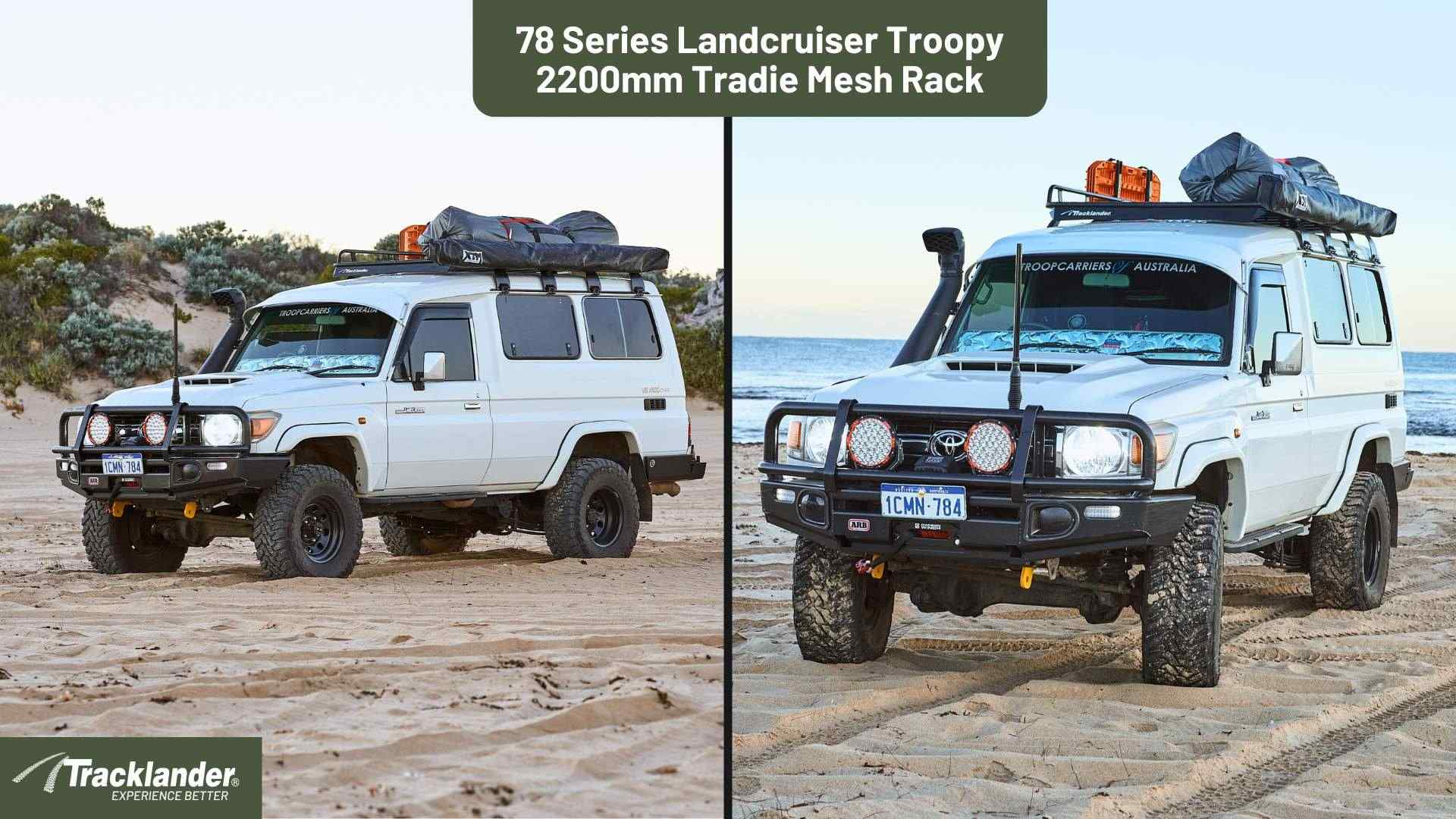 Toyota 78 Series Landcruiser Troopy Tracklander Mesh RoofRack The Best Roof Rack On The Market 31