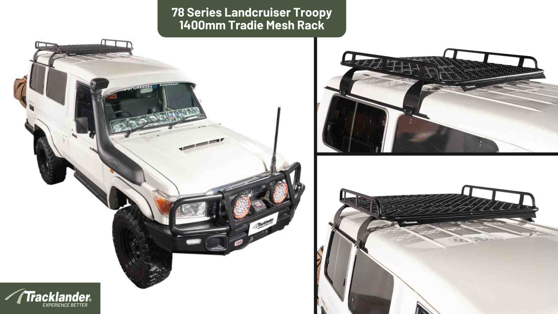 Toyota 78 Series Landcruiser Troopy Tracklander Mesh RoofRack The Best Roof Rack On The Market 4