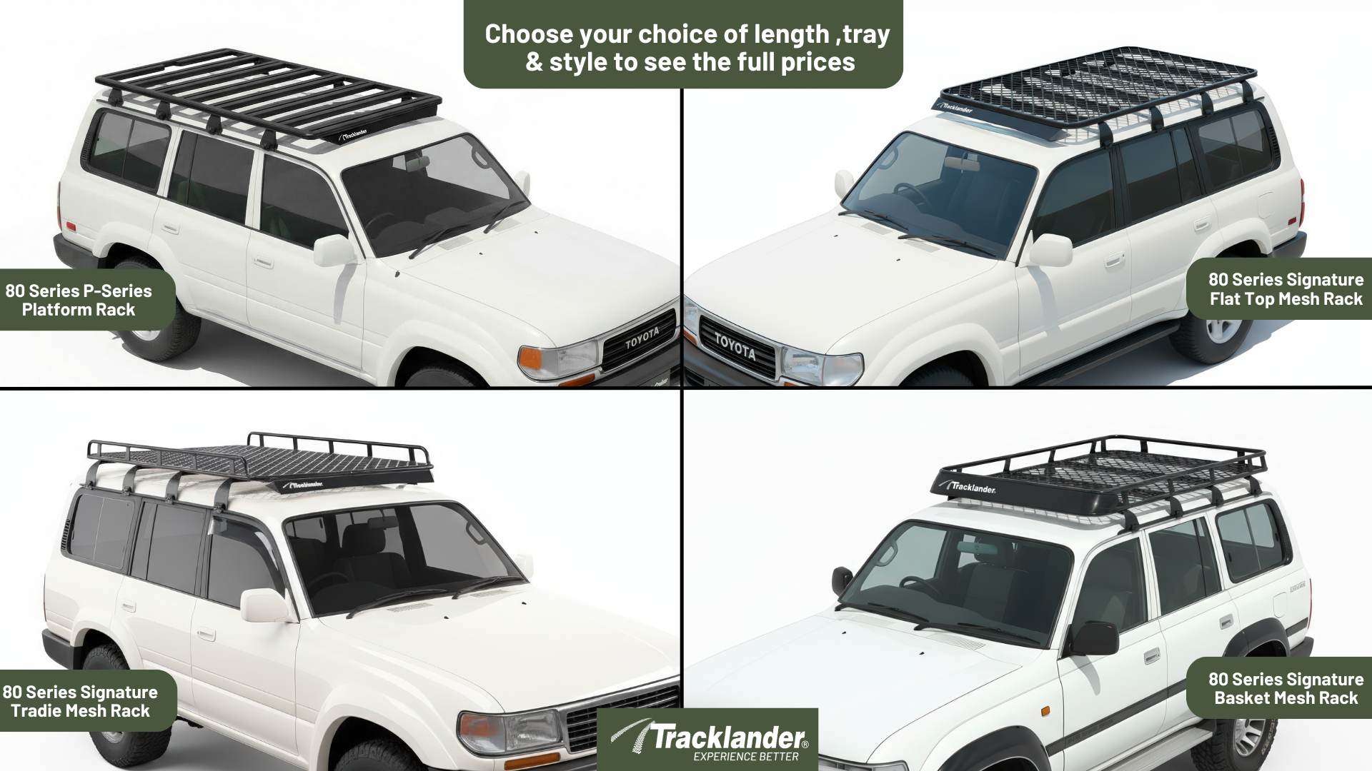 Toyota 80 Series Tracklander P Series Platform Roof Rack