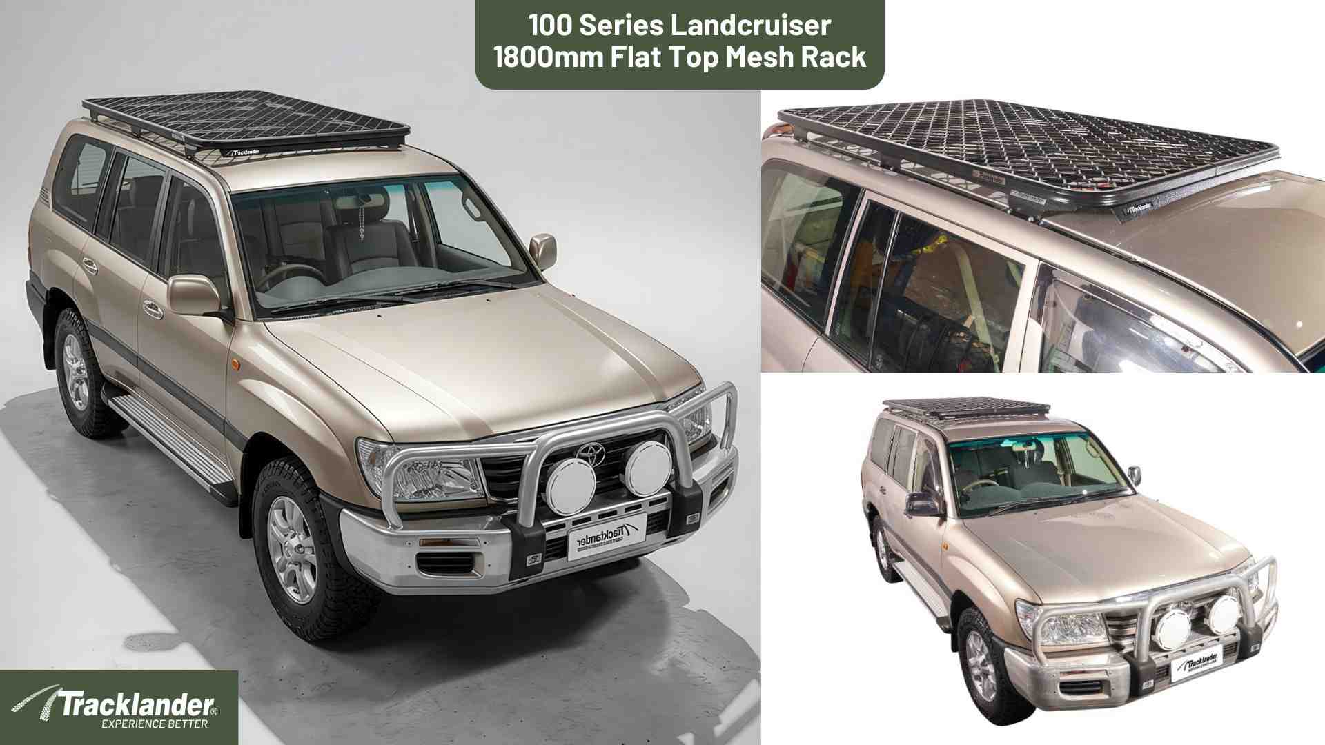 Toyota Landcruiser 100 Series Tracklander Mesh Roof Rack 1