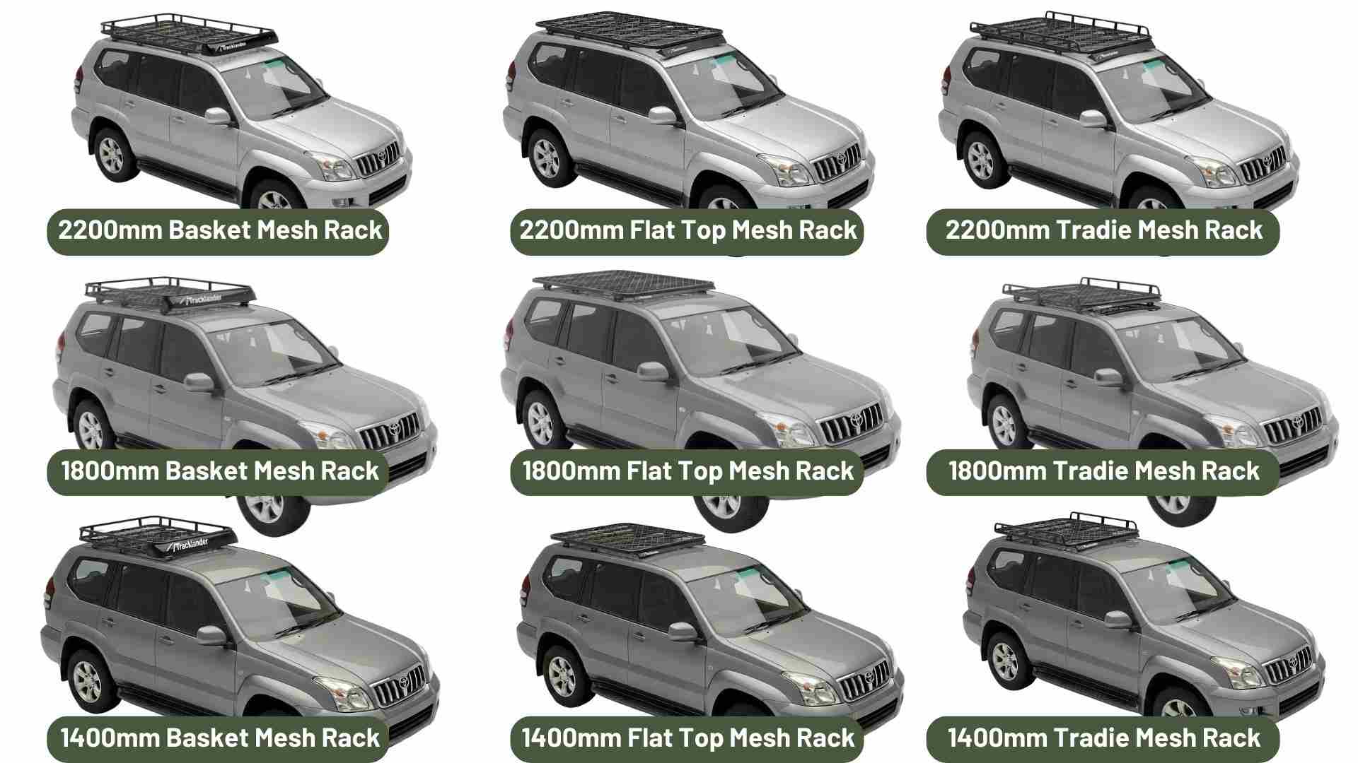 Toyota Prado 120 Series Tracklander Mesh Roof Rack Best Roofrack On the Market 1920 x 1080