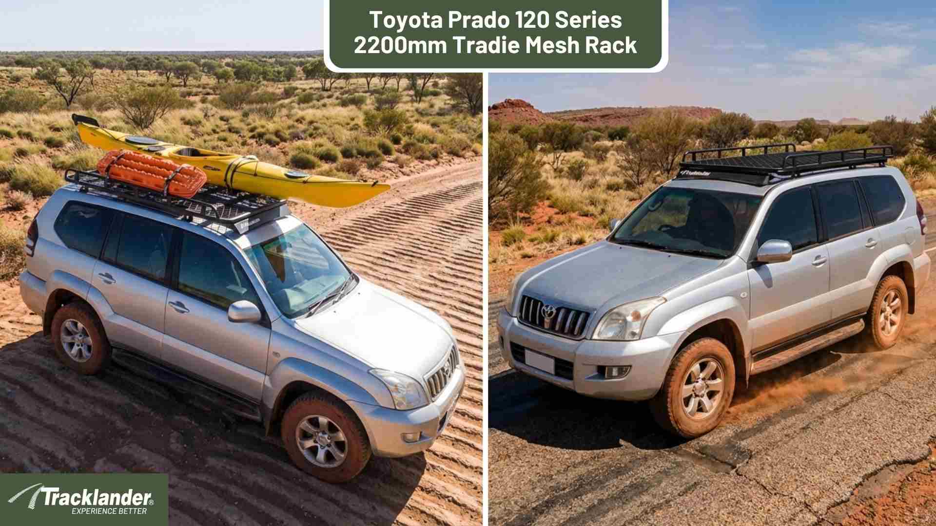 Toyota Prado 120 Series Tracklander Mesh Roof Rack Best Roofrack On the Market 2