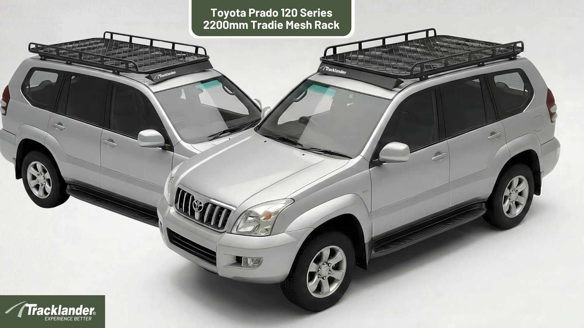 Toyota Prado 120 Series Tracklander Mesh Roof Rack Best Roofrack On the Market 4