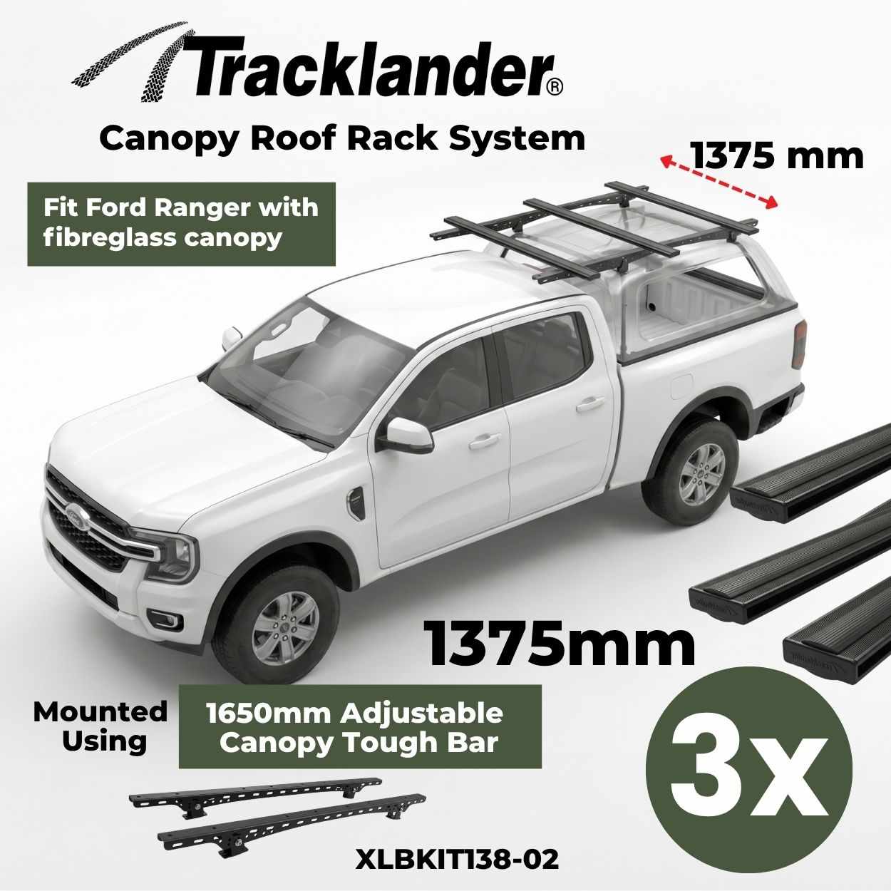 Ford Ranger Tracklander Canopy Roof Rack 3 Bushrider (1)