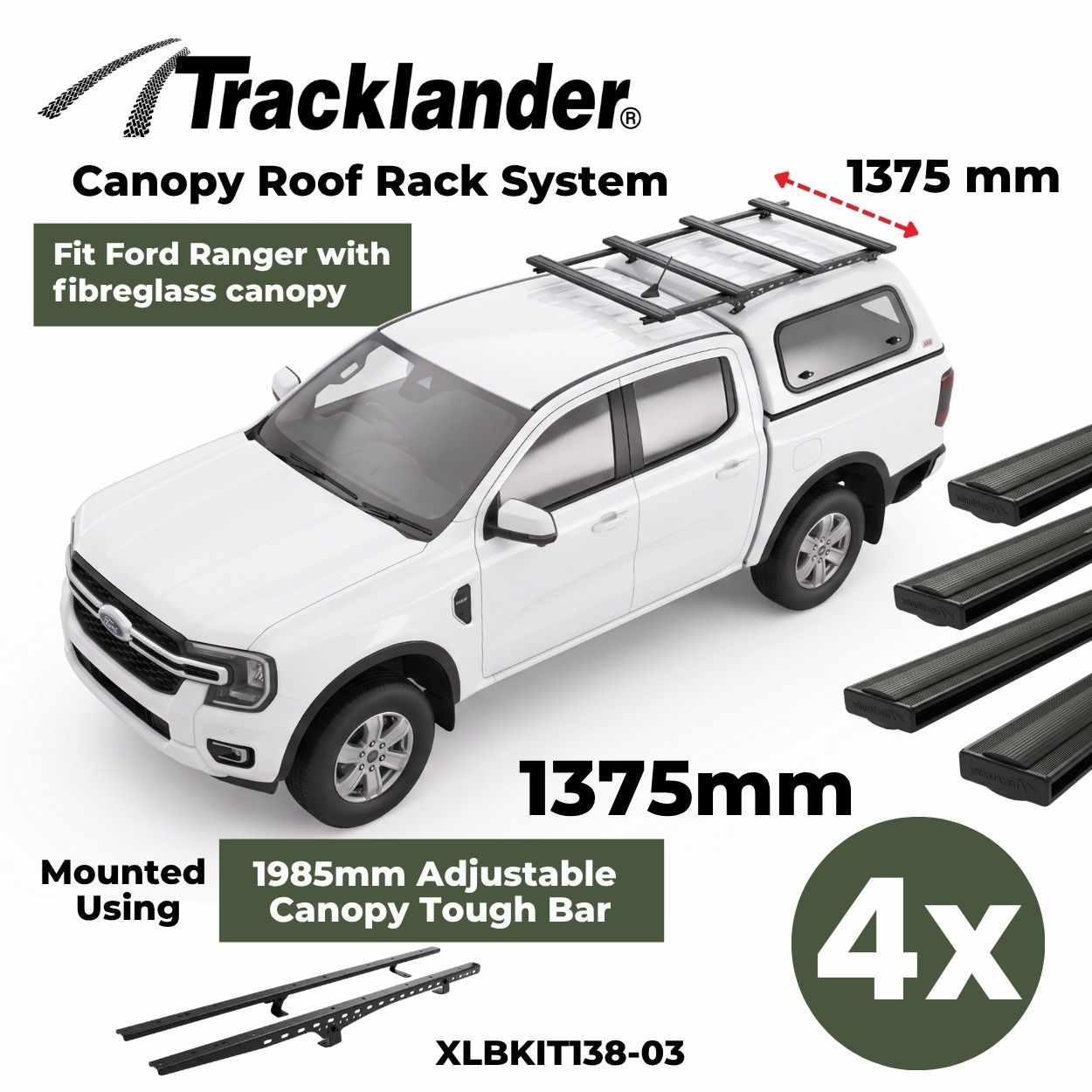 Ford Ranger Tracklander Canopy Roof Rack 4 Bush Rider (2)