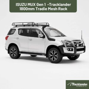 Isuzu MU-X Gen1 LST (factory roof rails) 2012-2020 Tracklander 1800mm Tradie Mesh Rack