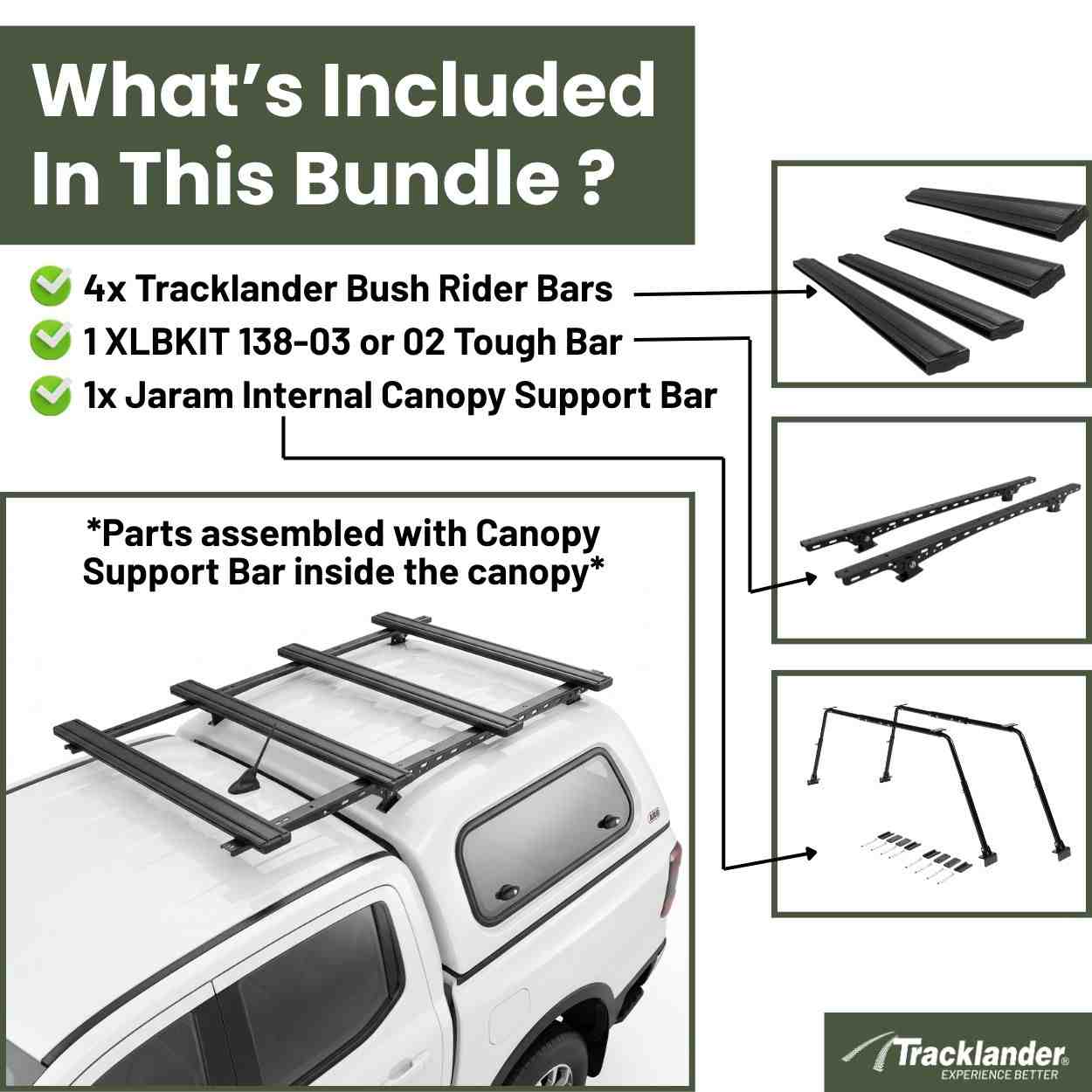 Tracklander RoofTop Tent Canopy System 4x Bars (1)